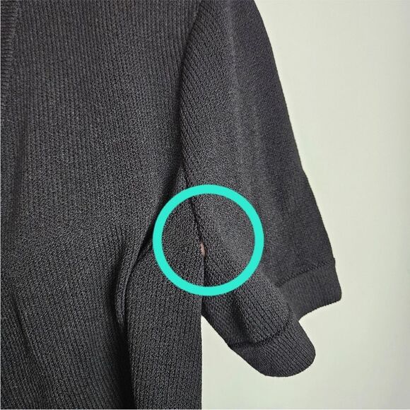 St. John Black Knit Cardigan with Gold Accents - Picture 3 of 11